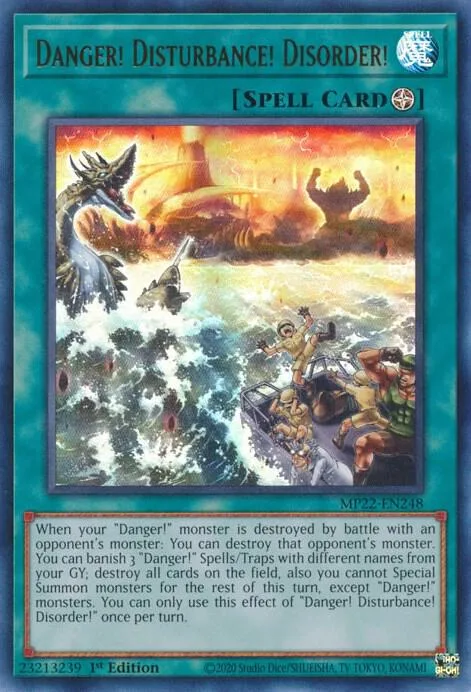 Danger! Disturbance! Disorder! MP22-EN248 Yu-Gi-Oh card from 2022 Tin of the Pharaoh's Gods