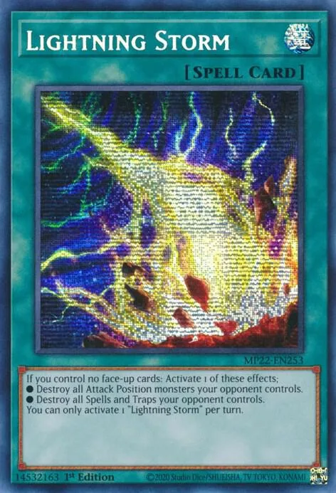 Lightning Storm MP22-EN253 Yu-Gi-Oh card from 2022 Tin of the Pharaoh's Gods