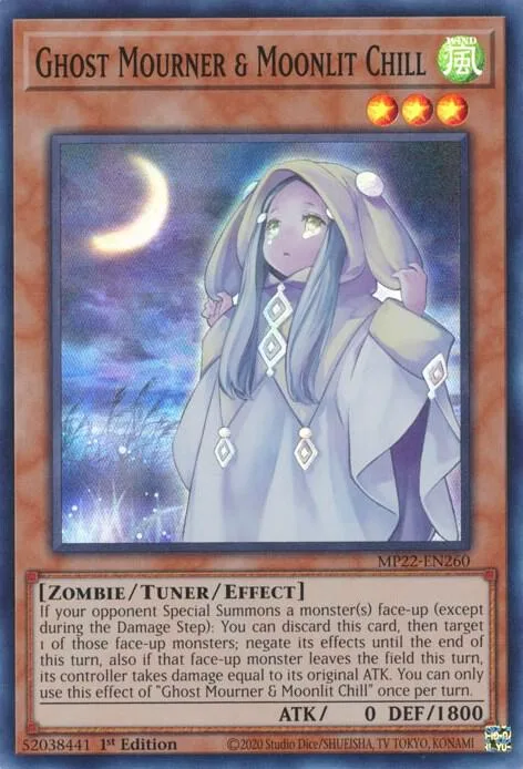 Ghost Mourner & Moonlit Chill MP22-EN260 Yu-Gi-Oh card from 2022 Tin of the Pharaoh's Gods