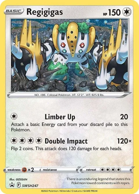 Regigigas - SWSH247 Cosmos Holo #SWSH247 Holofoil Pokémon card from Sword & Shield Promo Cards