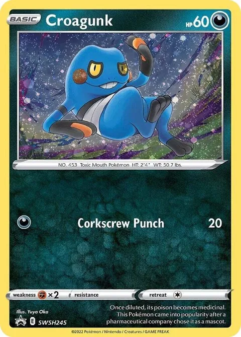Croagunk - SWSH245 Cosmos Holo #SWSH245 Holofoil Pokémon card from Sword & Shield Promo Cards