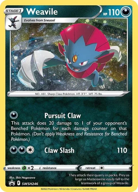 Weavile - SWSH246 Cosmos Holo #SWSH246 Holofoil Pokémon card from Sword & Shield Promo Cards