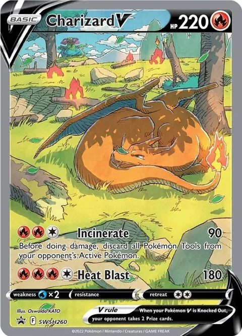 Charizard V #SWSH260 Holofoil Pokémon card from Sword & Shield Promo Cards