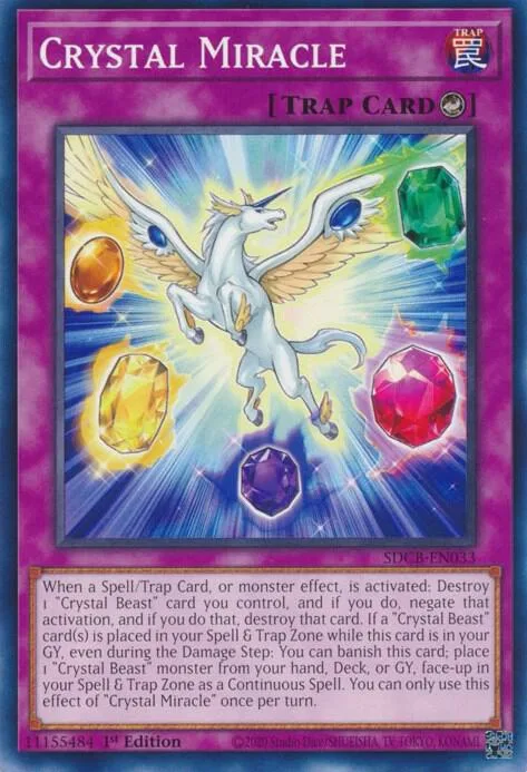 Crystal Miracle SDCB-EN033 Yu-Gi-Oh card from Structure Deck: Legend of the Crystal Beasts