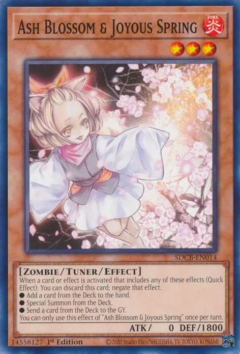 Ash Blossom & Joyous Spring SDCB-EN014 Yu-Gi-Oh card from Structure Deck: Legend of the Crystal Beasts