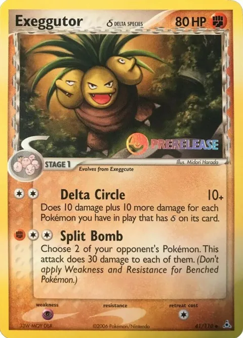 Exeggutor Delta Species - 41/110 Prerelease #41/110 Pokémon card from Nintendo Promos