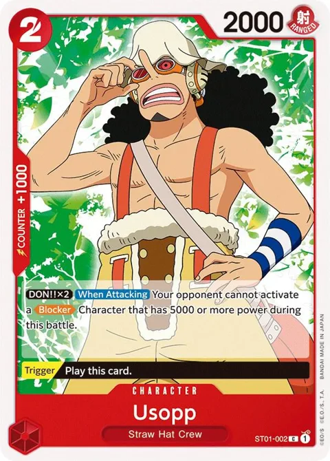 Usopp ST01-002 ST01 One Piece card from Starter Deck 1: Straw Hat Crew