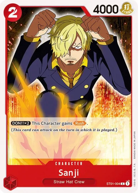 Sanji ST01-004 ST01 One Piece card from Starter Deck 1: Straw Hat Crew