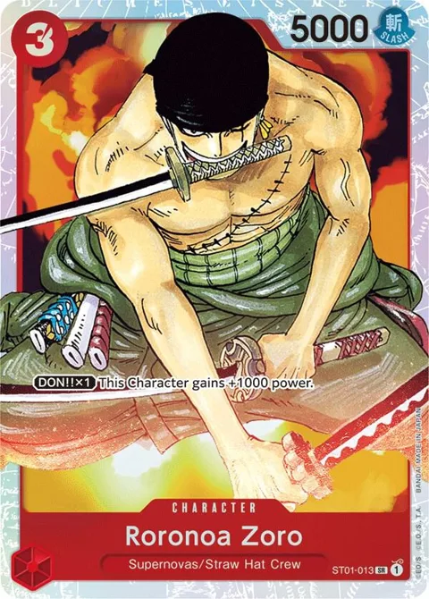 Roronoa Zoro ST01-013 ST01 One Piece card from Starter Deck 1: Straw Hat Crew