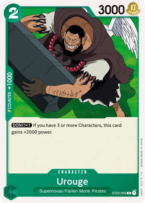 Urouge ST02-003 ST02 One Piece card from Starter Deck 2: Worst Generation