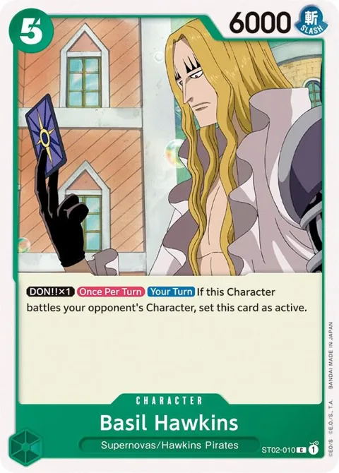 Basil Hawkins ST02-010 ST02 One Piece card from Starter Deck 2: Worst Generation