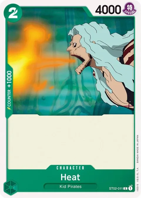 Heat ST02-011 ST02 One Piece card from Starter Deck 2: Worst Generation