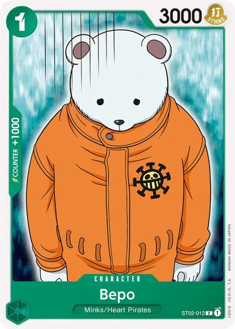 Bepo ST02-012 ST02 One Piece card from Starter Deck 2: Worst Generation