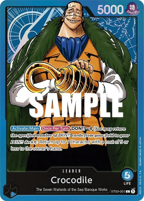Crocodile ST03-001 ST03 One Piece card from Starter Deck 3: The Seven Warlords of The Sea