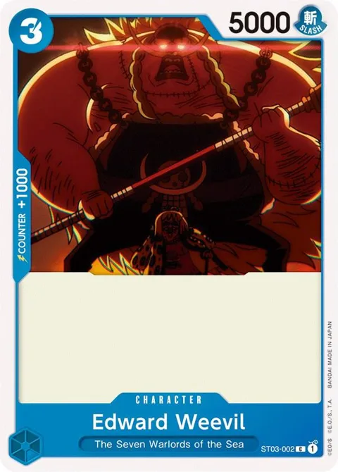 Edward Weevil ST03-002 ST03 One Piece card from Starter Deck 3: The Seven Warlords of The Sea