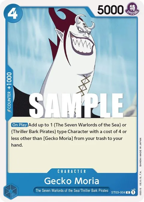 Gecko Moria ST03-004 ST03 One Piece card from Starter Deck 3: The Seven Warlords of The Sea