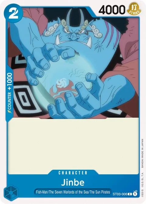 Jinbe ST03-006 ST03 One Piece card from Starter Deck 3: The Seven Warlords of The Sea