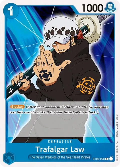 Trafalgar Law ST03-008 ST03 One Piece card from Starter Deck 3: The Seven Warlords of The Sea