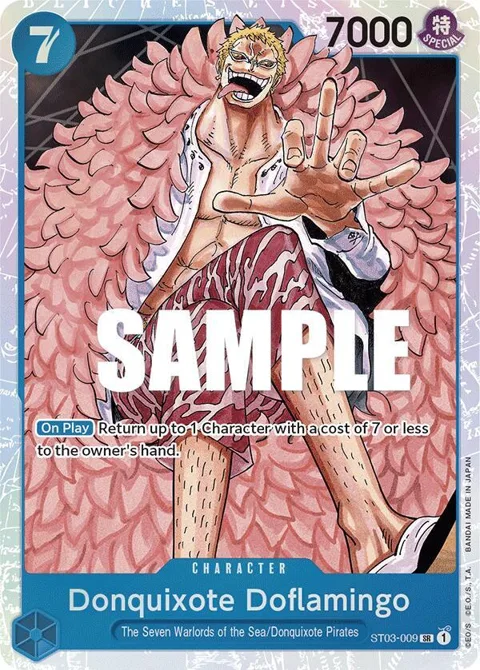 Donquixote Doflamingo ST03-009 ST03 One Piece card from Starter Deck 3: The Seven Warlords of The Sea