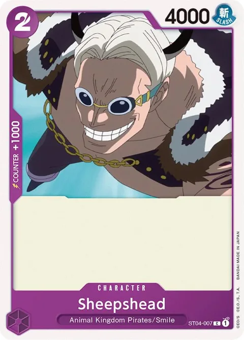 Sheepshead ST04-007 ST04 One Piece card from Starter Deck 4: Animal Kingdom Pirates