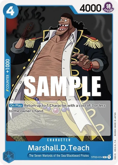 Marshall.D.Teach ST03-014 ST03 One Piece card from Starter Deck 3: The Seven Warlords of The Sea