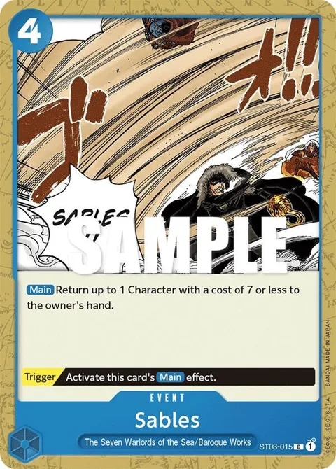 Sables ST03-015 ST03 One Piece card from Starter Deck 3: The Seven Warlords of The Sea