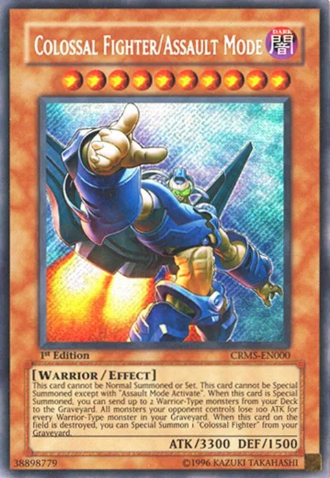 Colossal Fighter/Assault Mode CRMS-EN000 1st Edition Yu-Gi-Oh card from Crimson Crisis