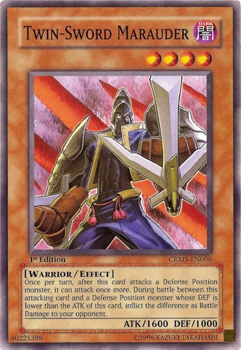Twin-Sword Marauder CRMS-EN006 1st Edition Yu-Gi-Oh card from Crimson Crisis