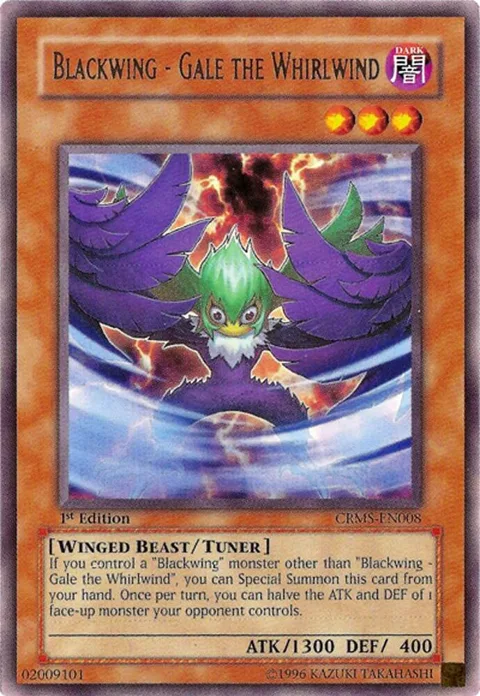 Blackwing - Gale the Whirlwind CRMS-EN008 Unlimited Yu-Gi-Oh card from Crimson Crisis