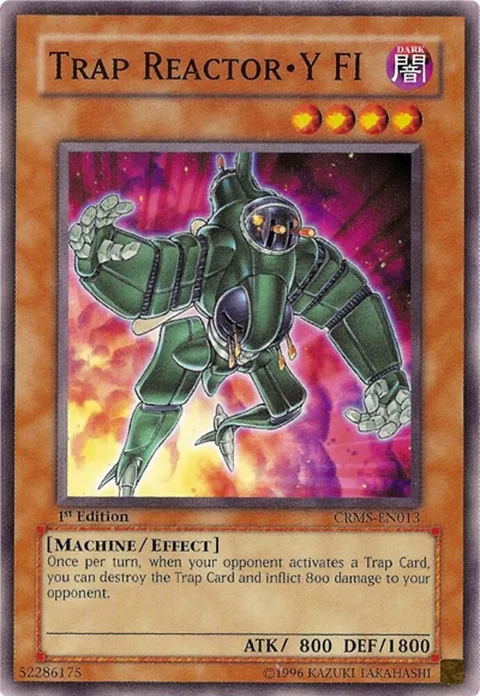 Trap Reactor - Y FI CRMS-EN013 Unlimited Yu-Gi-Oh card from Crimson Crisis