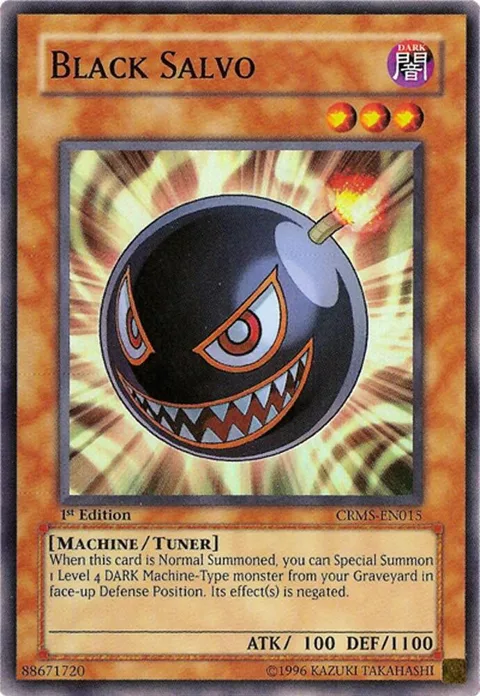 Black Salvo CRMS-EN015 Unlimited Yu-Gi-Oh card from Crimson Crisis