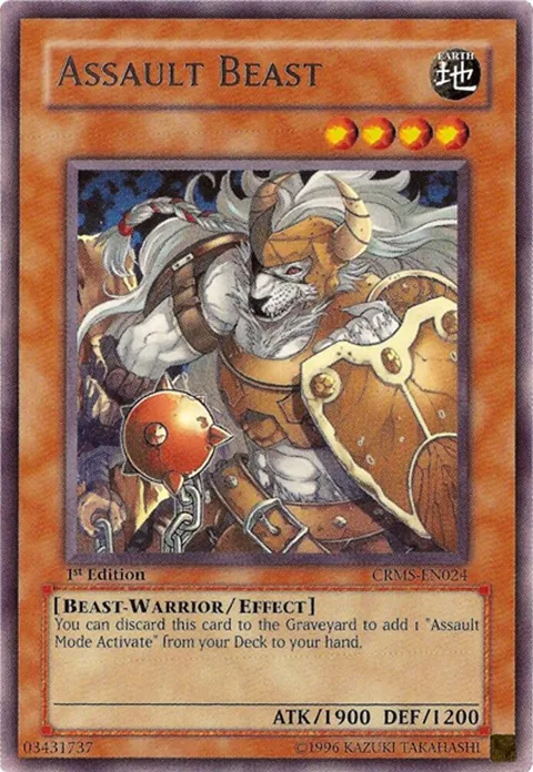 Assault Beast CRMS-EN024 1st Edition Yu-Gi-Oh card from Crimson Crisis