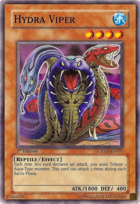 Hydra Viper CRMS-EN037 1st Edition Yu-Gi-Oh card from Crimson Crisis