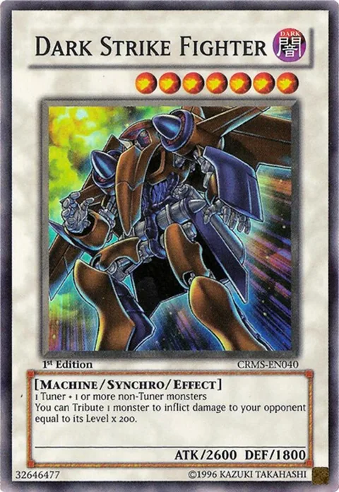 Dark Strike Fighter CRMS-EN040 1st Edition Yu-Gi-Oh card from Crimson Crisis