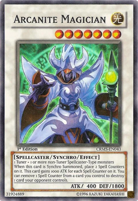 Arcanite Magician CRMS-EN043 Unlimited Yu-Gi-Oh card from Crimson Crisis