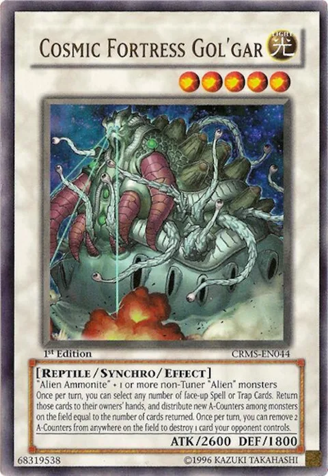 Cosmic Fortress Gol'Gar CRMS-EN044 1st Edition Yu-Gi-Oh card from Crimson Crisis