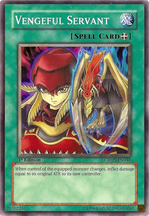Vengeful Servant CRMS-EN046 1st Edition Yu-Gi-Oh card from Crimson Crisis