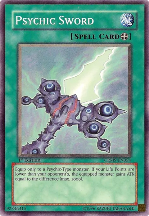 Psychic Sword CRMS-EN054 Unlimited Yu-Gi-Oh card from Crimson Crisis