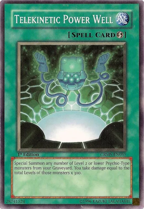 Telekinetic Power Well CRMS-EN055 1st Edition Yu-Gi-Oh card from Crimson Crisis