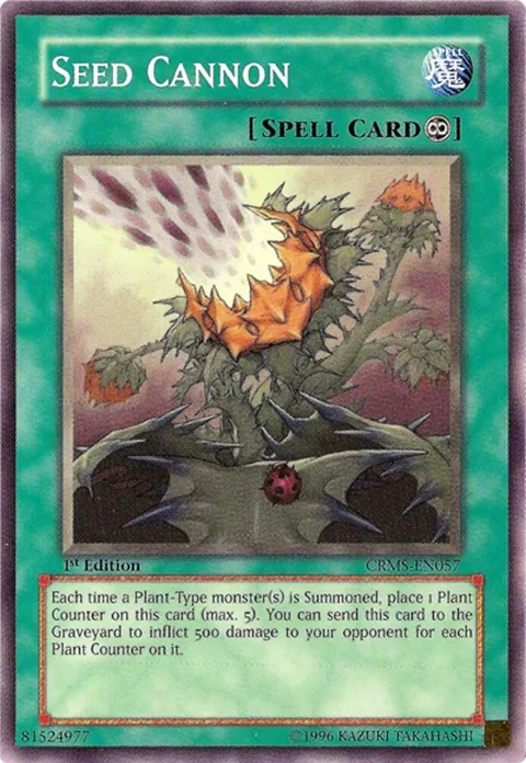 Seed Cannon CRMS-EN057 1st Edition Yu-Gi-Oh card from Crimson Crisis