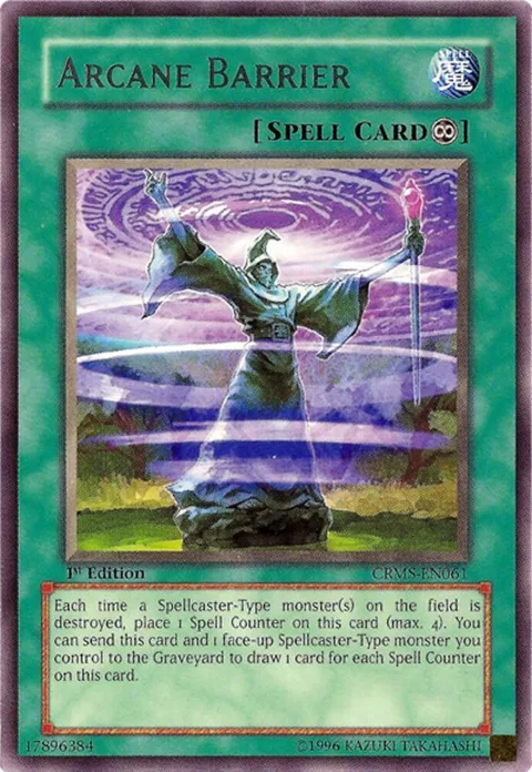 Arcane Barrier CRMS-EN061 1st Edition Yu-Gi-Oh card from Crimson Crisis