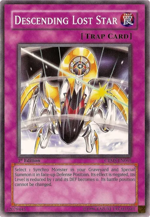 Descending Lost Star CRMS-EN065 Unlimited Yu-Gi-Oh card from Crimson Crisis