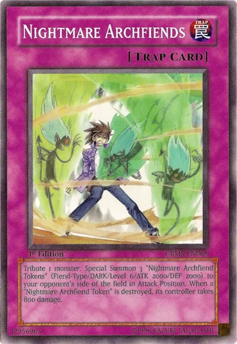 Nightmare Archfiends CRMS-EN068 1st Edition Yu-Gi-Oh card from Crimson Crisis