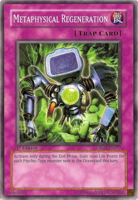 Metaphysical Regeneration CRMS-EN077 1st Edition Yu-Gi-Oh card from Crimson Crisis