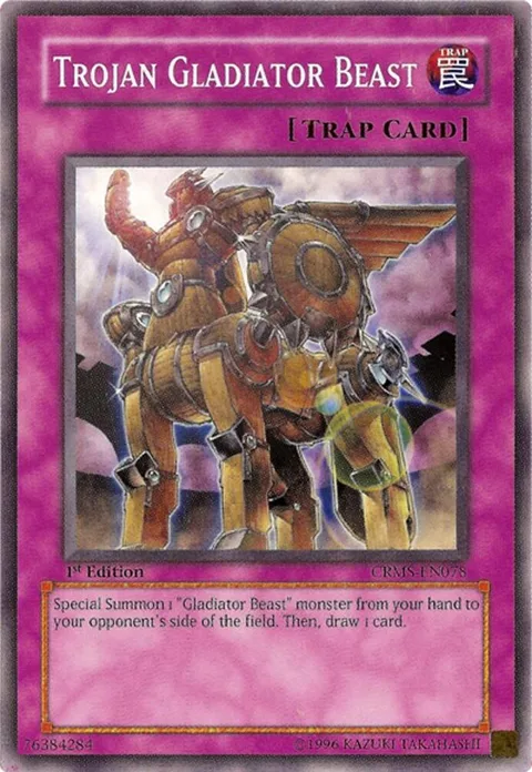 Trojan Gladiator Beast CRMS-EN078 1st Edition Yu-Gi-Oh card from Crimson Crisis