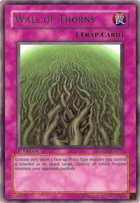 Wall of Thorns CRMS-EN079 1st Edition Yu-Gi-Oh card from Crimson Crisis