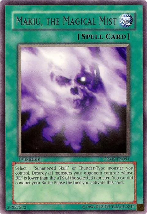 Makiu, the Magical Mist CRMS-EN091 Unlimited Yu-Gi-Oh card from Crimson Crisis