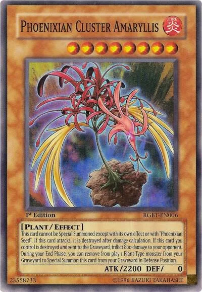 Phoenixian Cluster Amaryllis RGBT-EN006 Unlimited Yu-Gi-Oh card from Raging Battle