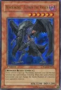 Blackwing - Elphin the Raven RGBT-EN013 1st Edition Yu-Gi-Oh card from Raging Battle