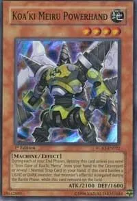 Koa'ki Meiru Powerhand RGBT-EN022 1st Edition Yu-Gi-Oh card from Raging Battle